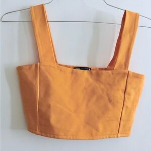 Zara Vibrant Orange Crop Top